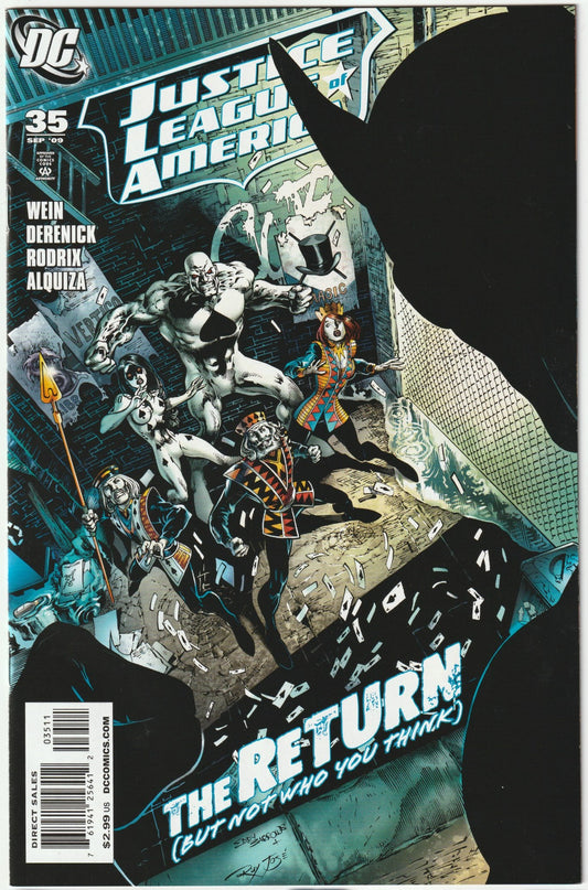 Justice League of America (2006) #35
Rise from chaos in Justice League of America (2006) #35, a collector’s gem brimming with investment allure! Released in July 2009, this issue sees the League rebuilding after “Final Crisis,” with McDuffie and Benes crafting a tale of renewal.
Investment Potential & Market Value Highlights: Recovery JLA #35 rides a $17.69 billion market (2025). Mid-grade copies fetch $12-$22, slabs $40-$65+. Its post-event focus offers sleeper potential, with upside as 2006 run acclaim gr