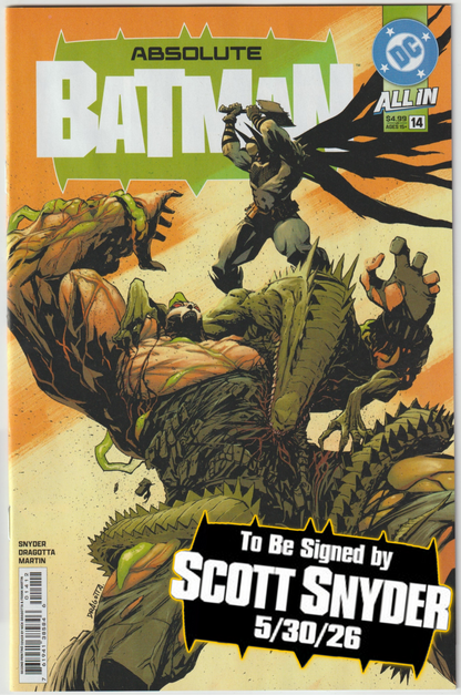ABSOLUTE BATMAN #14 (1st Print & More) [SIGNED BY SCOTT SNYDER & NICK DRAGOTTA]