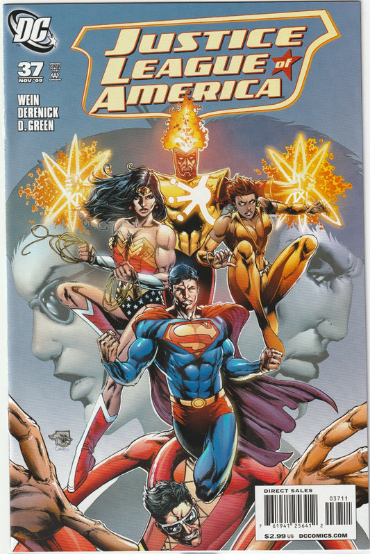 Justice League of America (2006) #37
Defy the odds in Justice League of America (2006) #37, a collector’s gem pulsing with investment potential! Released in September 2009, this issue sees the League tackling the Royal Flush Gang’s endgame, with McDuffie and Benes delivering a high-stakes finish.
Investment Potential & Market Value Highlights: Finale JLA #37 rides a $17.69 billion market (2025). Mid-grade copies hit $15-$25, slabs $50-$75+. Its arc closure boosts value, with upside as 2006 run buzz grows.
W