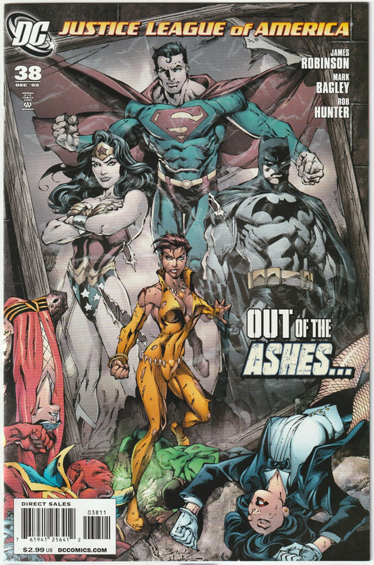 Justice League of America (2006) #38
Face new horizons in Justice League of America (2006) #38, a collector’s standout with investment edge! Released in October 2009, this issue launches a new arc post-Royal Flush, as the League confronts a cosmic anomaly. McDuffie and Benes ignite the page.
Investment Potential & Market Value Highlights: Arc-starter JLA #38 shines in a $17.69 billion market (2025). Mid-grade copies fetch $12-$22, slabs $40-$65+. Its fresh stakes offer sleeper appeal, with potential as 2000
