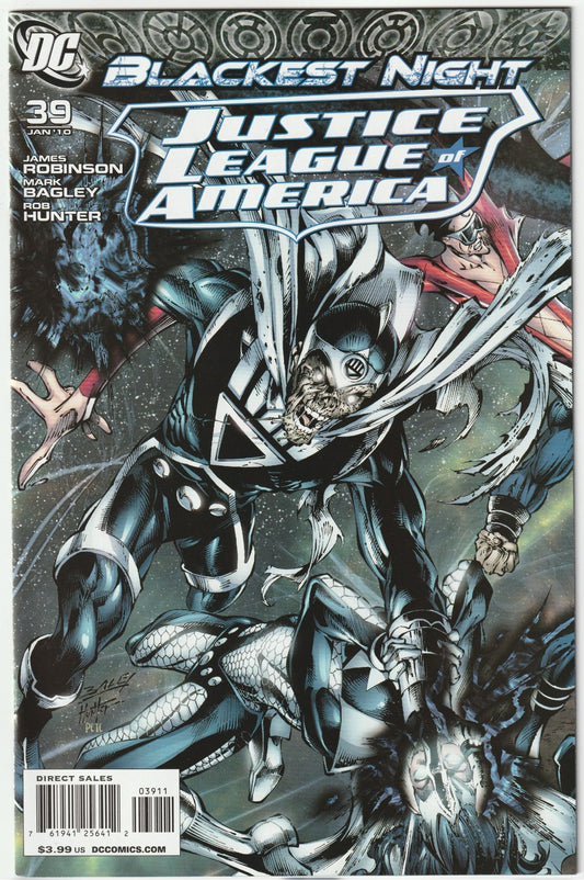 Justice League of America (2006) #39
Battle the unknown in Justice League of America (2006) #39, a collector’s gem brimming with investment promise! Released in November 2009, this issue sees the League unraveling a cosmic conspiracy, with McDuffie and Benes ramping up tension.
Investment Potential & Market Value Highlights: Mystery JLA #39 rides a $17.69 billion market (2025). Mid-grade copies trade at $12-$22, slabs $40-$65+. Its cosmic intrigue fuels niche demand, with growth as 2006 run acclaim rises.
W