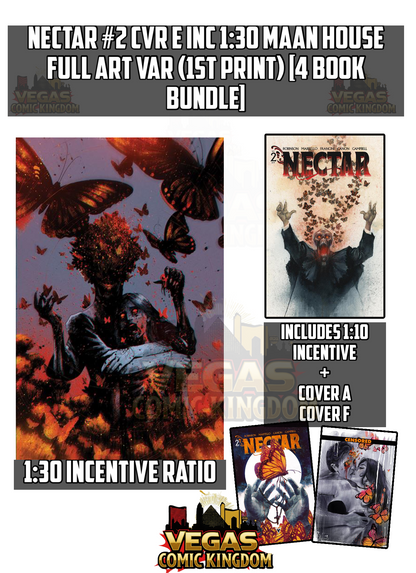 NECTAR #2 CVR E INC 1:30 MAAN HOUSE FULL ART VAR (1st Print) [4 Book Bundle]
