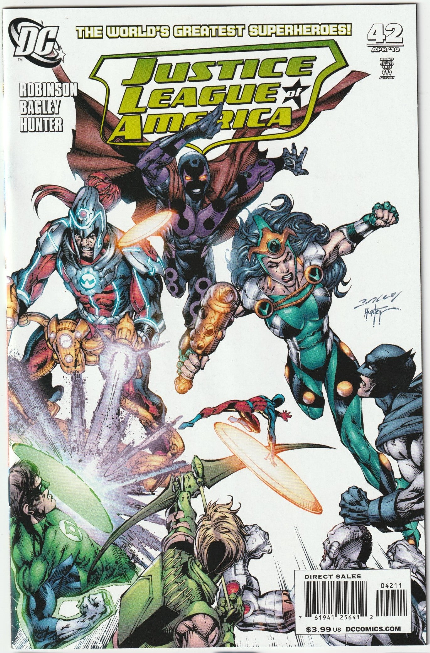 Justice League of America (2006) #41
Unite for survival in Justice League of America (2006) #41, a collector’s gem loaded with investment potential! Released in January 2010, this issue sees the League rallying against a reality collapse, with McDuffie and guest artists crafting a desperate stand.
Investment Potential & Market Value Highlights: Team-driven JLA #41 rides a $17.69 billion market (2025). Mid-grade copies fetch $12-$22, slabs $40-$65+. Its survival stakes offer sleeper value, with growth as 200