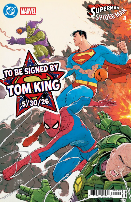 DC/Marvel: Superman/Spider-Man #1 (One-Shot) Card Stock Cover J Mikel Janin Superman & Spider-Man vs Lex Luthor & Green Goblin [SIGNED BY TOM KING]
