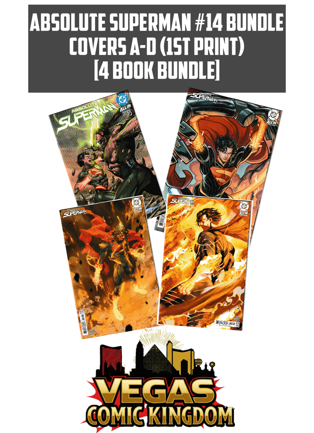 Absolute Superman #14 Bundle 4 Covers A-D (1st Print) [4 Book Bundle]