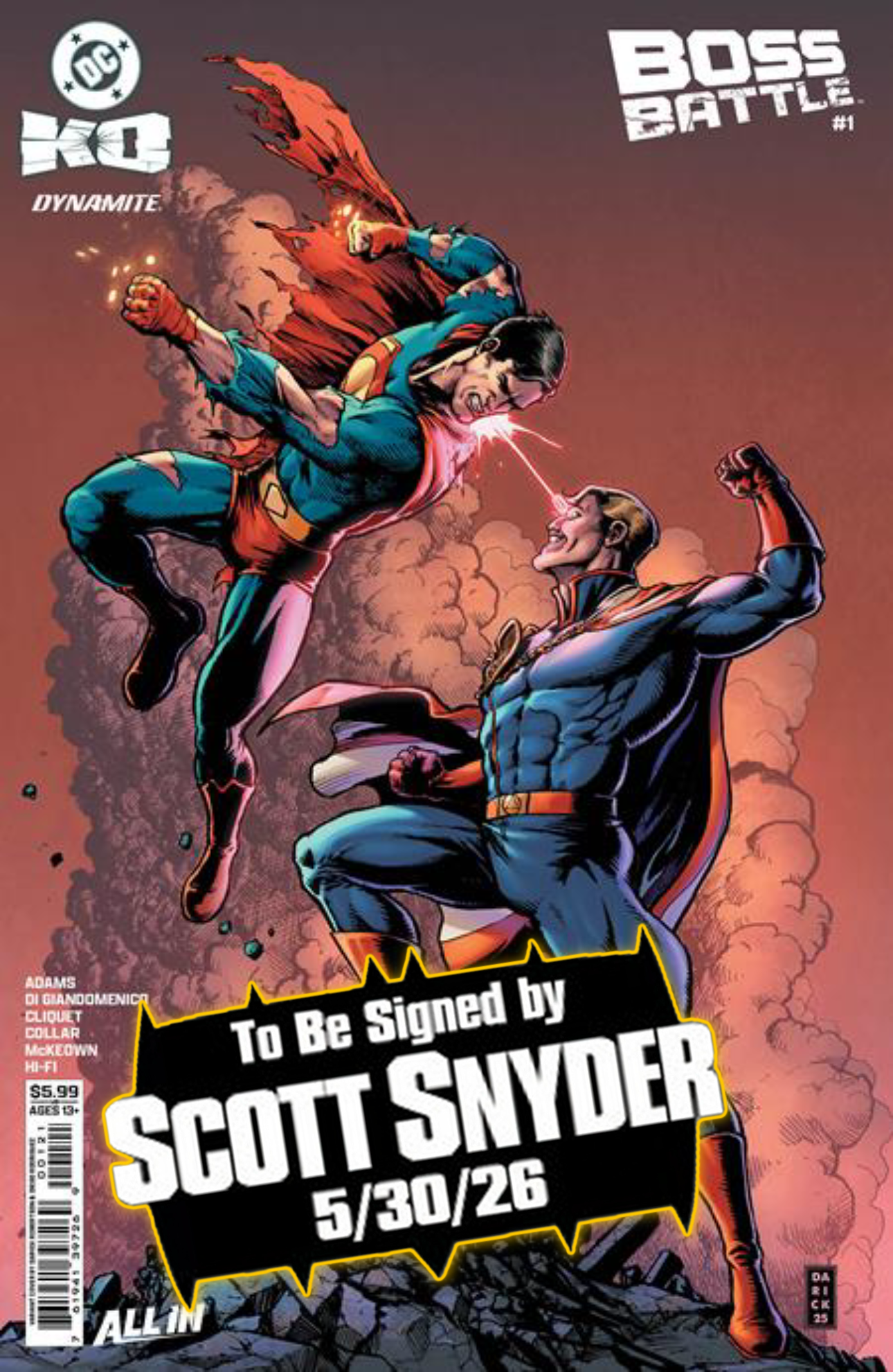 DC K.O. BOSS BATTLE #1 (ONE SHOT) & Variants (1st Print) [SIGNED BY SCOTT SNYDER]