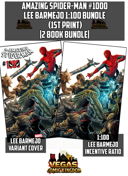 AMAZING SPIDER-MAN #1000 Lee Barmejo 1:100 Bundle (1st Print) [2 Book Bundle]