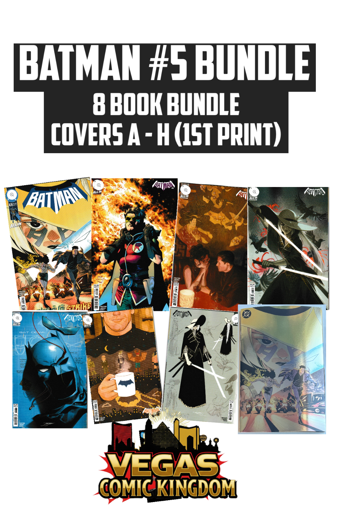 Batman #5 Bundle 8 Covers A-H 1st Print DC Comics 2025 [8 Book Bundle]