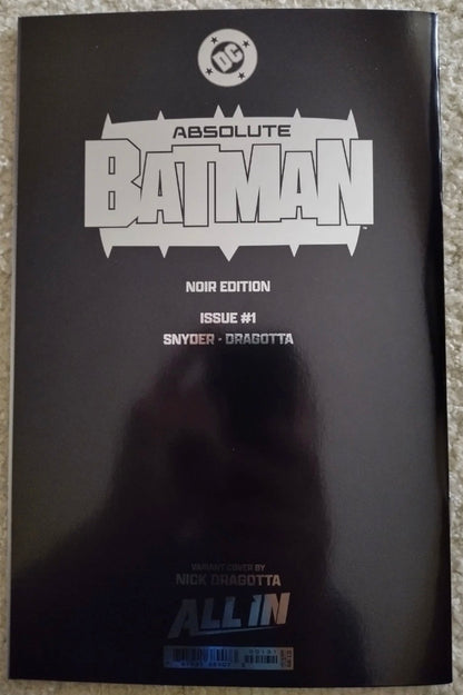 ABSOLUTE BATMAN #1 NOIR EDITION (ONE SHOT) CVR C FOIL VIRGIN [SIGNED BY SCOTT SNYDER]