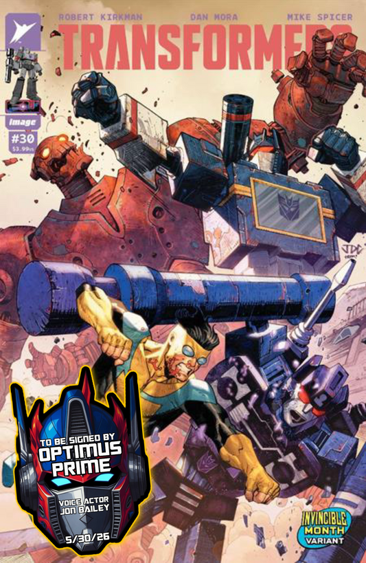 TRANSFORMERS #30 CVR F JOSH CASSARA INVINCIBLE TEAM UP VAR (1st Print) [SIGNED BY JON BAILEY, VOICE OF OPTIMUS PRIME]
