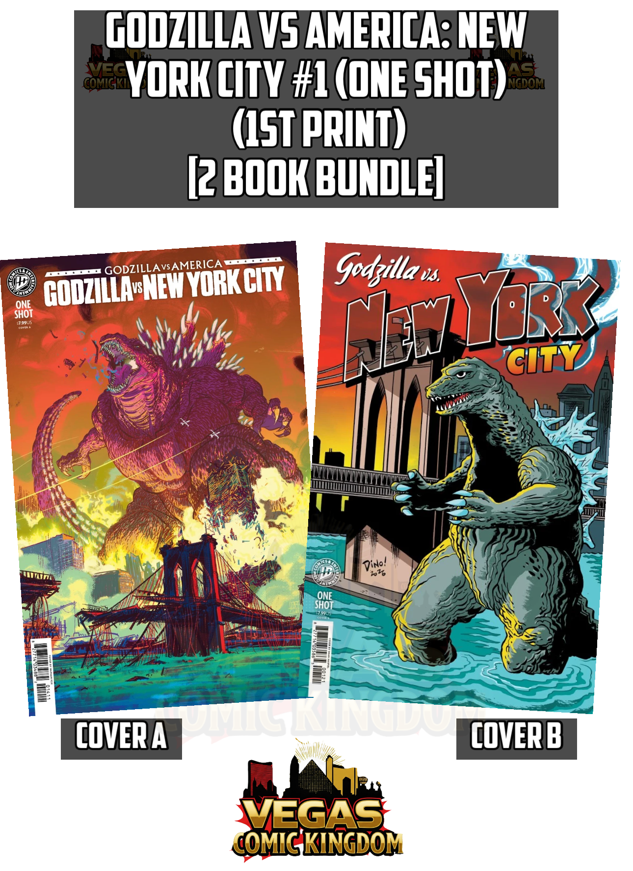 Godzilla vs America: New York City #1 & Variants (1st Print) IDW Publishing 2026