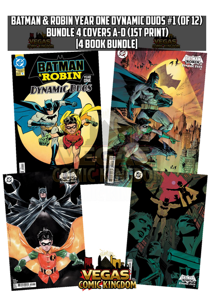 BATMAN & ROBIN YEAR ONE DYNAMIC DUOS #1 (OF 12) Bundle 4 Covers A-D (1st Print) [4 Book Bundle]