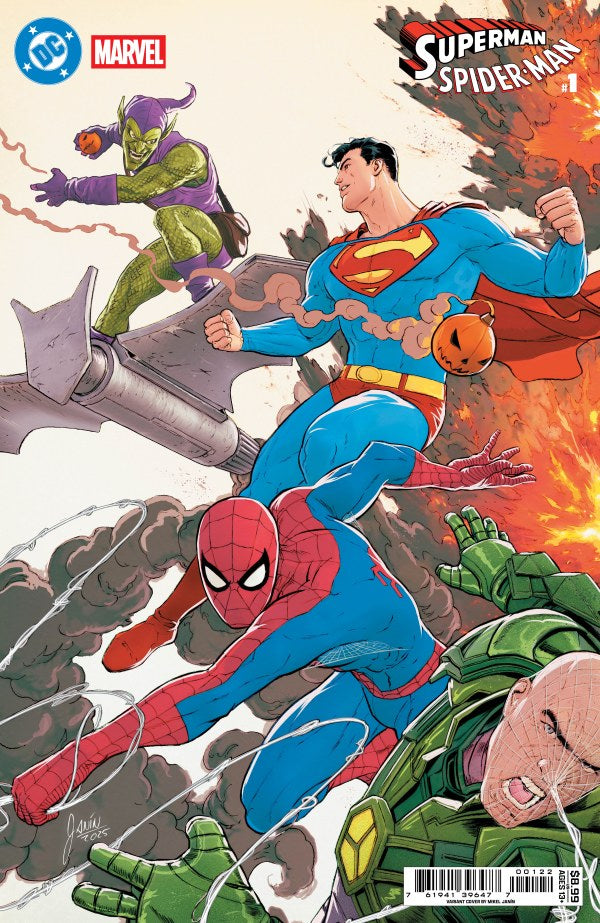 DC/Marvel: Superman/Spider-Man #1 (One-Shot) Card Stock Cover J Mikel Janin Superman & Spider-Man vs Lex Luthor & Green Goblin