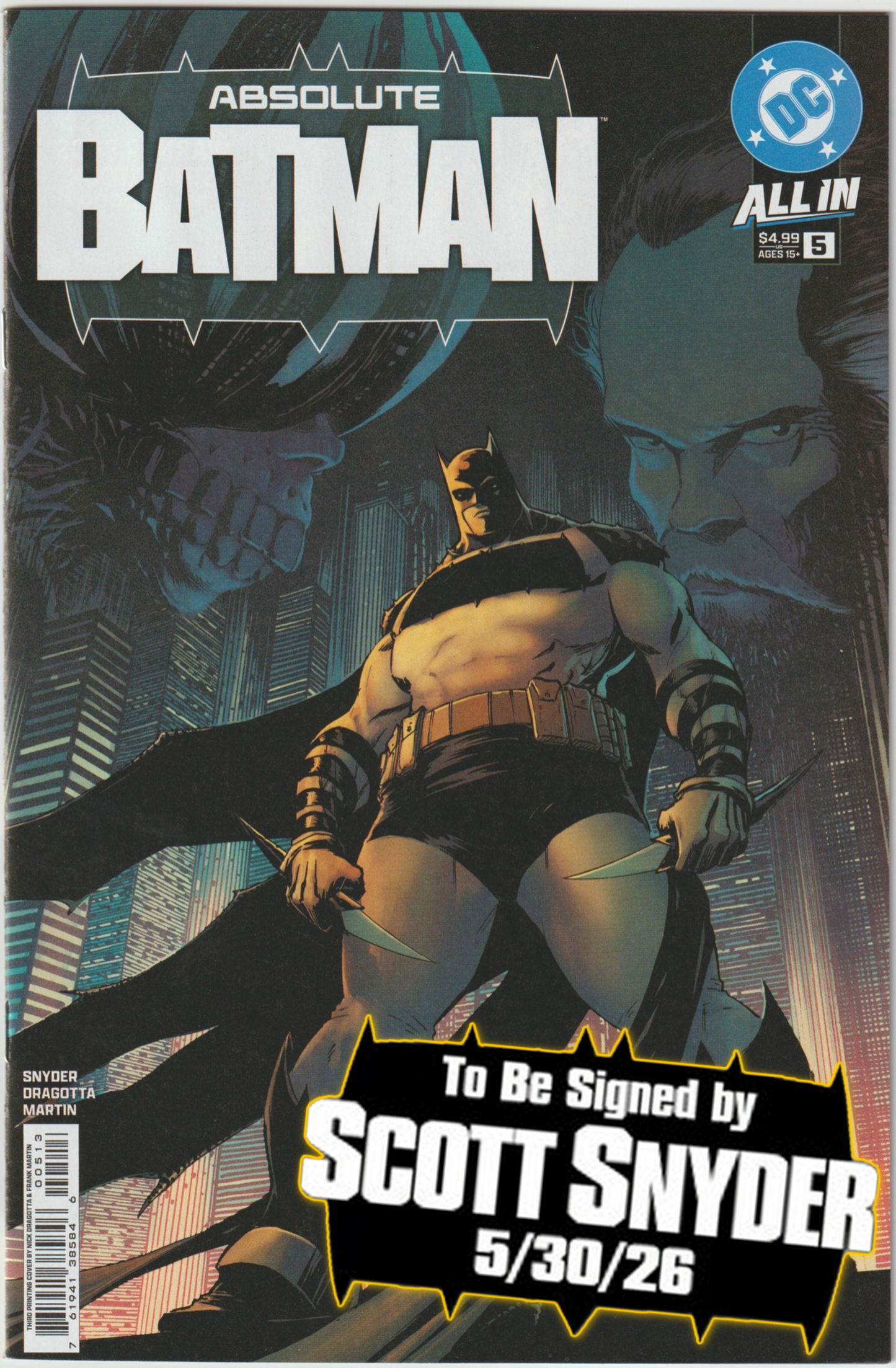 ABSOLUTE BATMAN #5 (1st Print & More) [SIGNED BY SCOTT SNYDER]