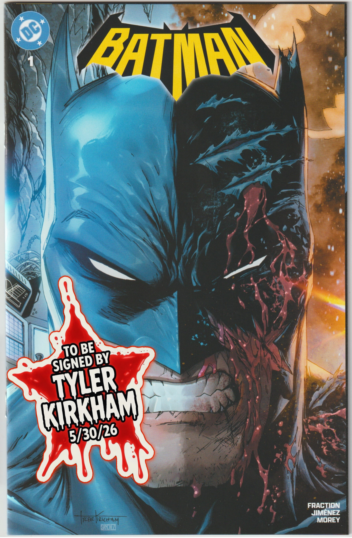 Batman #1 Tyler Kirkham Exclusive Cover (DC Comics, 2025) [SIGNED BY TYLER KIRKHAM]