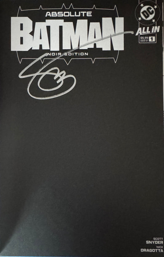 ABSOLUTE BATMAN #1 NOIR EDITION (ONE SHOT) CVR B BLACK BLANK [SIGNED BY SCOTT SNYDER]