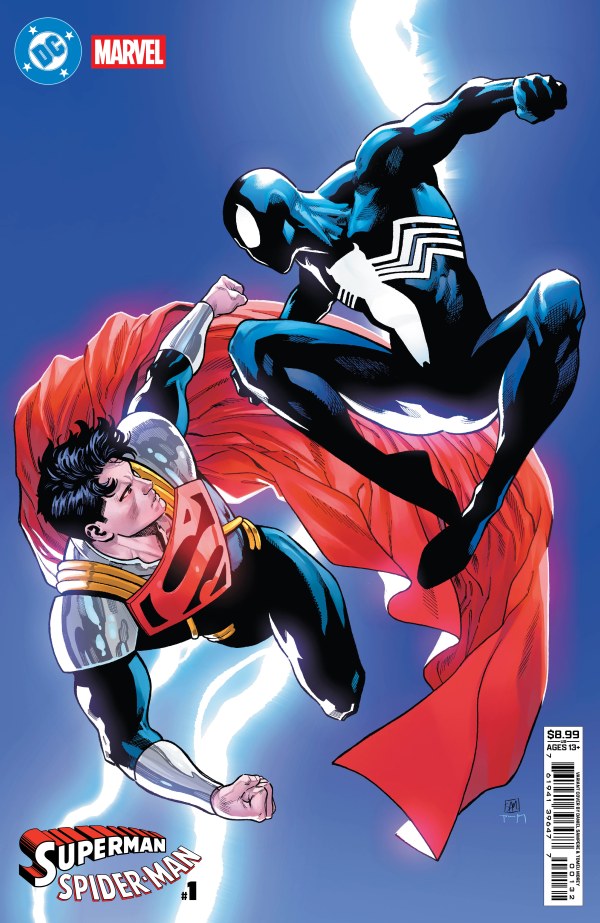 DC/Marvel: Superman/Spider-Man #1 (One-Shot) Card Stock Cover R Daniel Sampere Super-Boy Prime & Spider-Man Black Suit