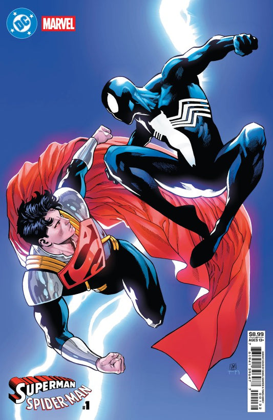 DC/Marvel: Superman/Spider-Man #1 (One-Shot) Card Stock Cover R Daniel Sampere Super-Boy Prime & Spider-Man Black Suit