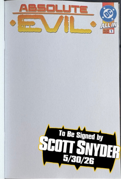 ABSOLUTE EVIL #1 (One-Shot, 1st Print) [SIGNED BY SCOTT SNYDER]