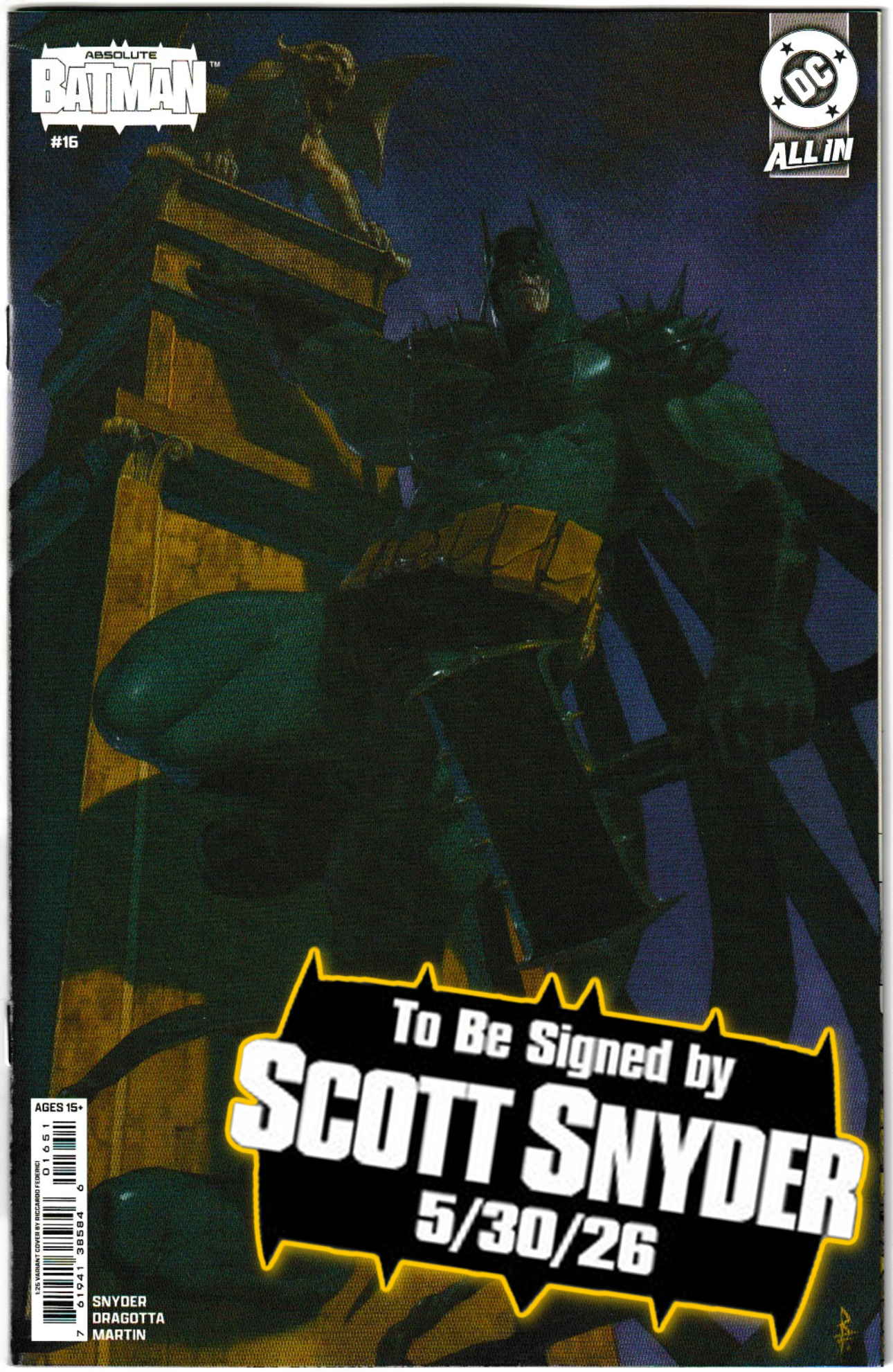 ABSOLUTE BATMAN #16 (1st Print & More) [SIGNED BY SCOTT SNYDER & NICK DRAGOTTA]