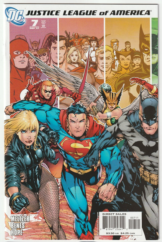 Claim your stake in DC’s modern legacy with Justice League of America (2006) #7, a collector’s standout loaded with investment potential! Released in March 2007, this pivotal issue concludes Brad Meltzer’s opening arc, delivering a blockbuster finale as Superman, Batman, and Wonder Woman unveil the new Justice League roster in a blaze of action and emotion. With Ed Benes’ stunning visuals and Meltzer’s masterful storytelling, JLA #7 is a fan-favorite climax that marks a defining moment in the 2006 relaunch,