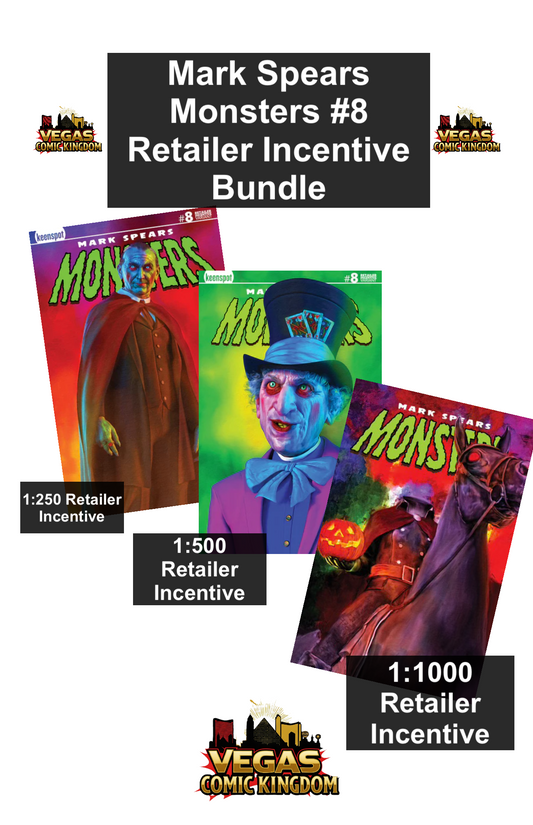 Mark Spears Monsters #8 All Retailer Incentive Variant Bundle - Complete Set of B,C,D Retailer Incentive Covers (Lot of 3 Books)