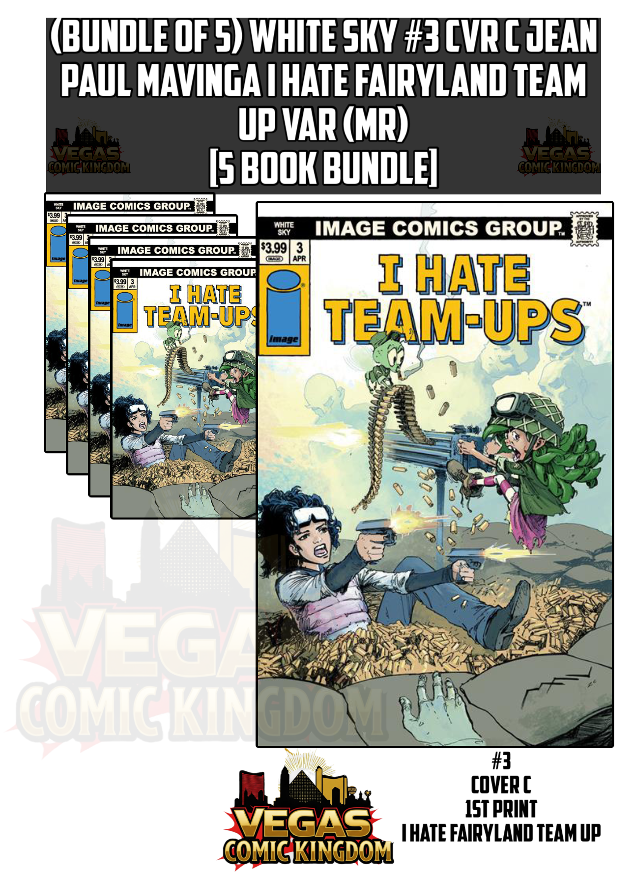 WHITE SKY #3 CVR C JEAN PAUL MAVINGA I HATE FAIRYLAND TEAM UP VAR (MR) [5 Book Bundle]