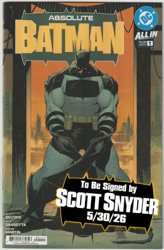 ABSOLUTE BATMAN #1 (1st Print) CVR A NICK DRAGOTTA (1st Print & More) [SIGNED BY SCOTT SNYDER]