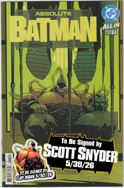 ABSOLUTE BATMAN #11 (1st Print & More) [SIGNED BY SCOTT SNYDER AND CLAY MANN]