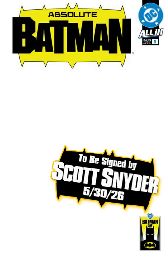 ABSOLUTE BATMAN #1 Cover C Blank Sketch (1st Print) Batman Day 2025 [SIGNED BY SCOTT SNYDER]
