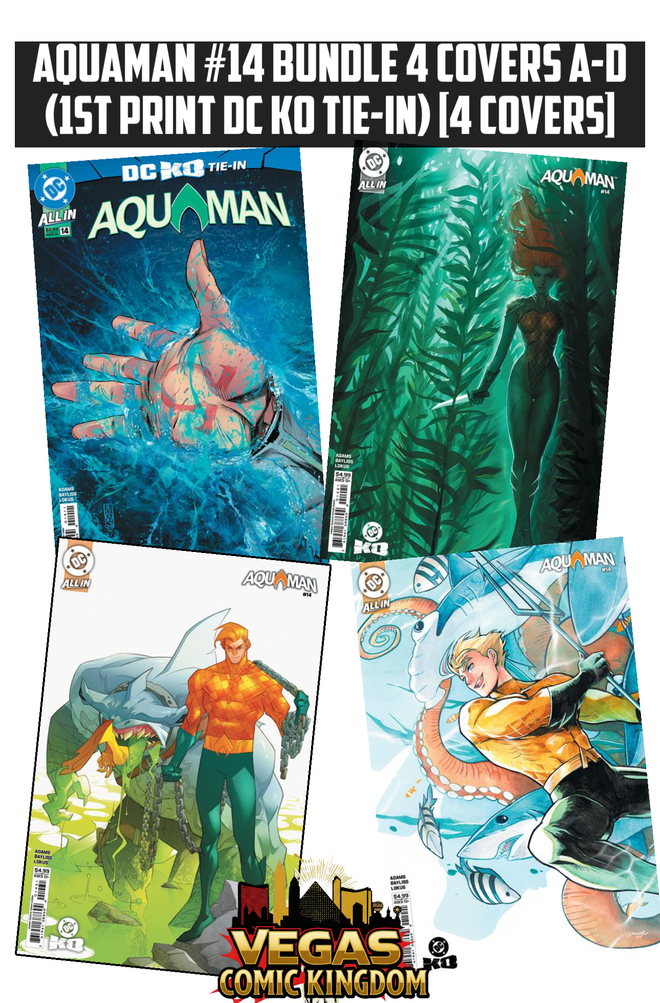 AQUAMAN #14 Bundle 4 Covers A-D (1st Print) [4 Covers]