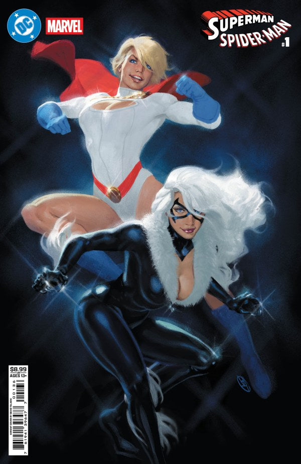 DC/Marvel: Superman/Spider-Man #1 (One-Shot) Card Stock Cover V David Talaski Power Girl & Black Cat