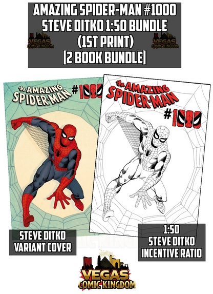 AMAZING SPIDER-MAN #1000 Steve Ditko 1:50 Bundle (1st Print) [2 Book Bundle]