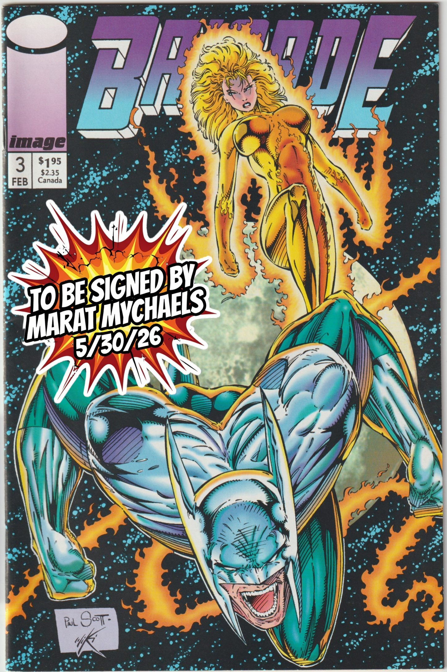 Brigade #3 of 4 Mini-Series (1992, 1st Print) [SIGNED BY CO-CREATOR MARAT MYCHAELS]