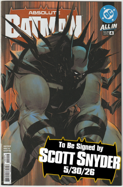 ABSOLUTE BATMAN #4 (1st Print & More) [SIGNED BY SCOTT SNYDER]