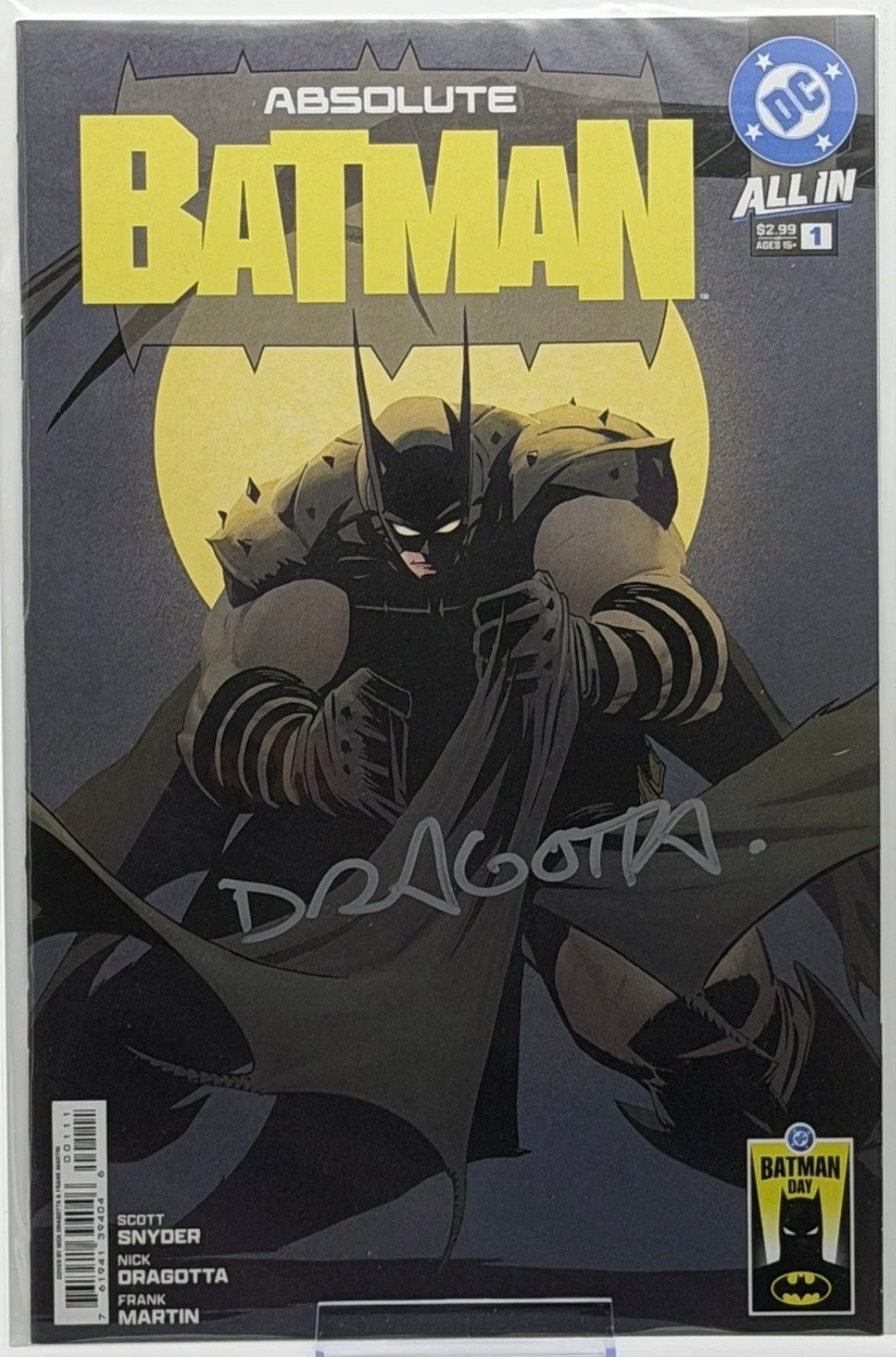 ABSOLUTE BATMAN #1 Cover A Nick Dragotta (1st Print) Batman Day 2025 [SIGNED BY SCOTT SNYDER & NICK DRAGOTTA]