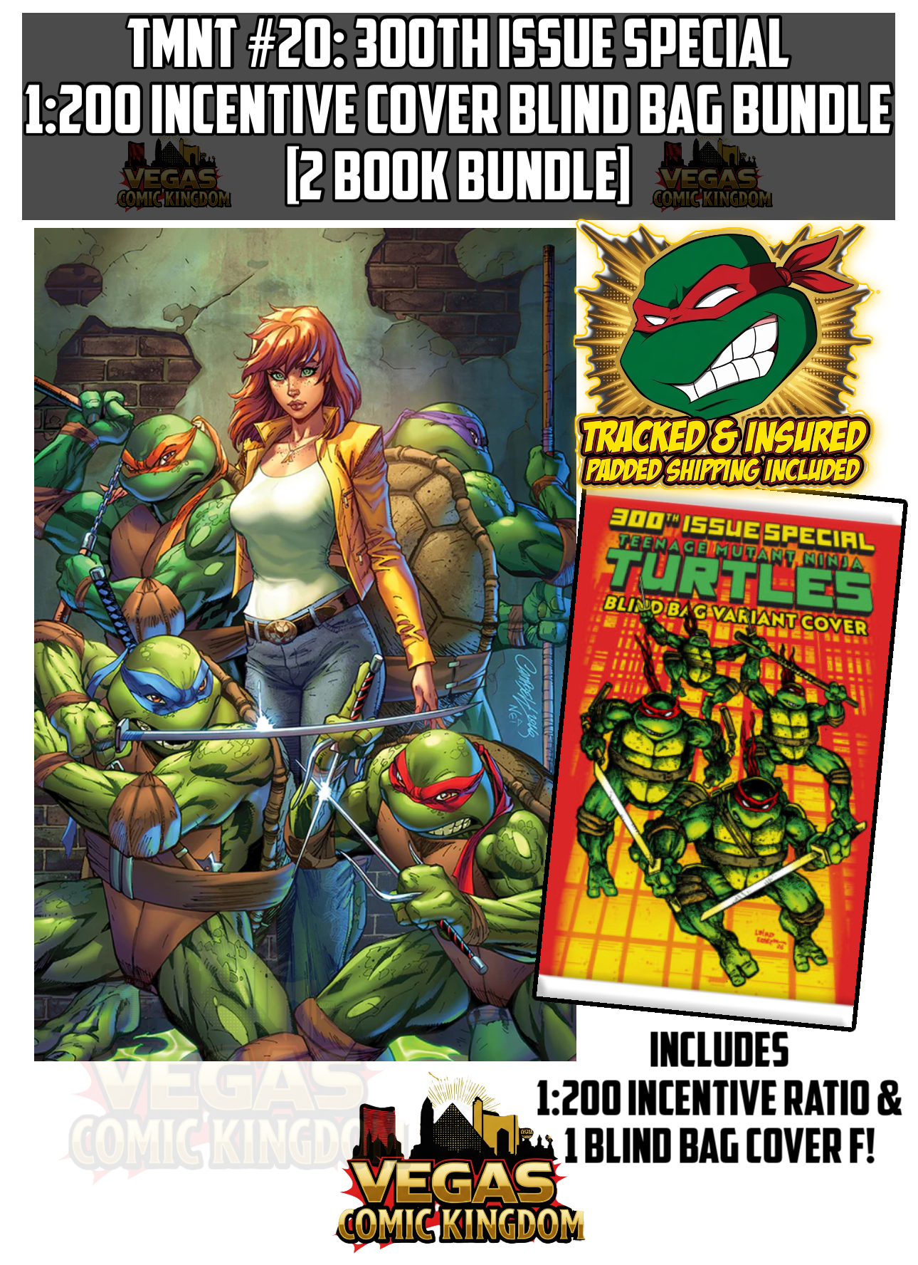 Teenage Mutant Ninja Turtles #20: 300th Issue Cover K 1:200 Incentive Bundle [2 Book Bundle]