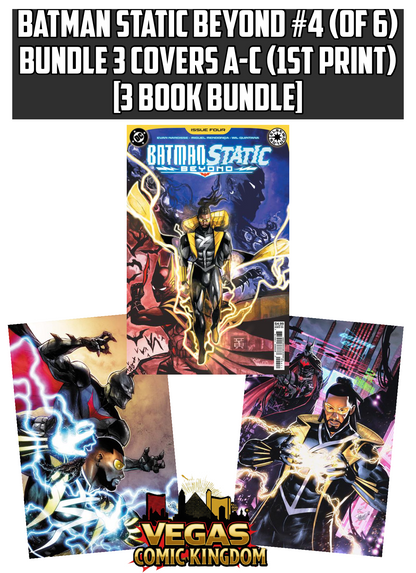 BATMAN STATIC BEYOND #4 (OF 6) Bundle 3 Covers A-C (1st Print) [3 Book Bundle]