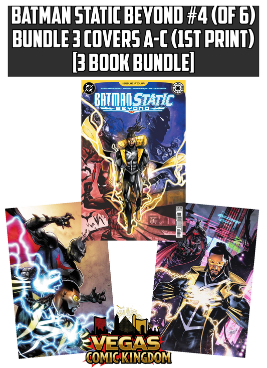 BATMAN STATIC BEYOND #4 (OF 6) Bundle 3 Covers A-C (1st Print) [3 Book Bundle]