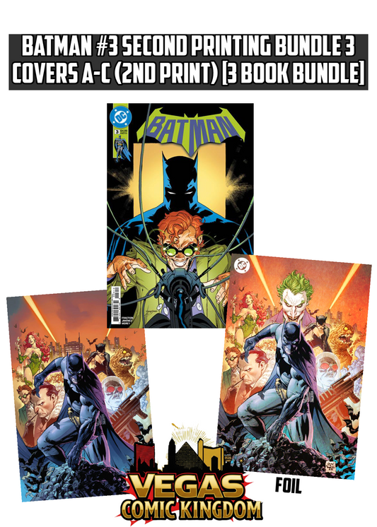 BATMAN #3 Second Printing Bundle 3 Covers A-C (2nd Print) [3 Book Bundle]