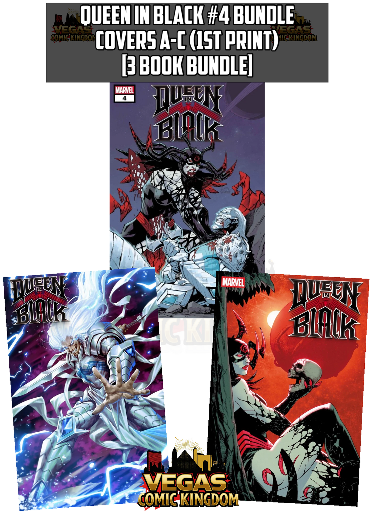 Queen in Black #4 & Variants (1st Print) Marvel Comics 2026