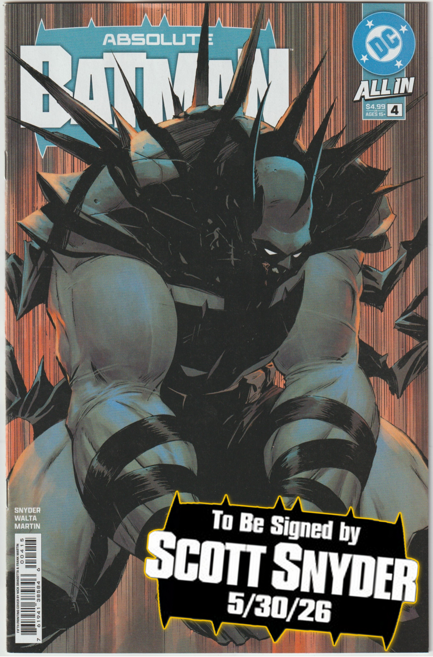 ABSOLUTE BATMAN #4 (1st Print & More) [SIGNED BY SCOTT SNYDER]