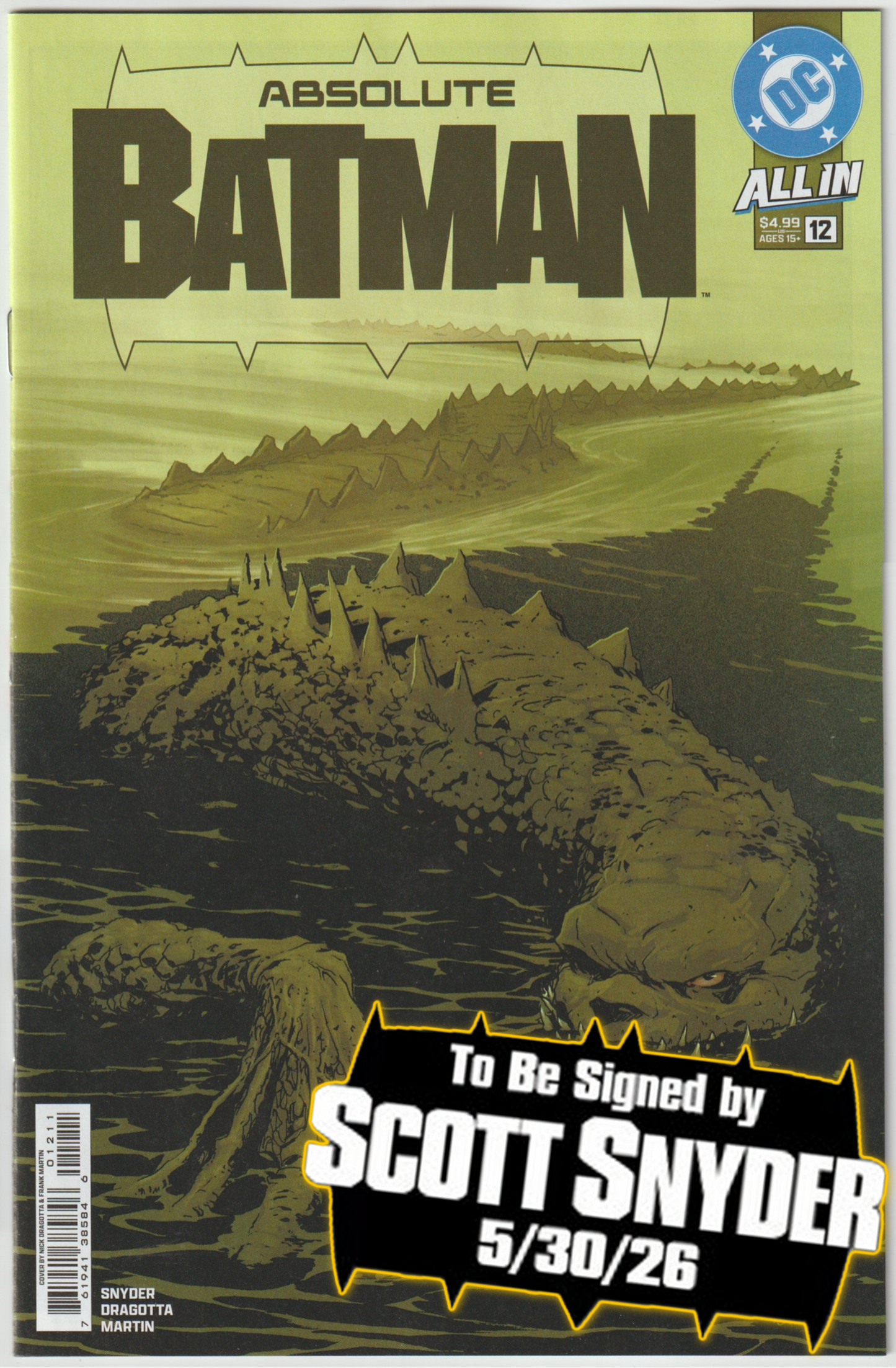 ABSOLUTE BATMAN #12 (1st Print & More) [SIGNED BY SCOTT SNYDER & NICK DRAGOTTA]
