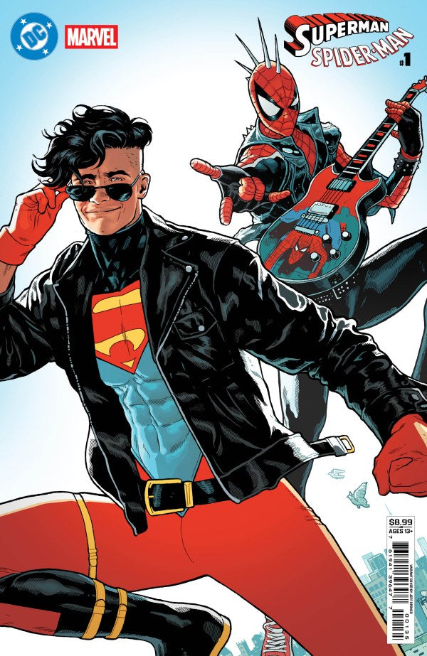 DC/Marvel: Superman/Spider-Man #1 (One-Shot) Card Stock Cover U Jeff Spokes Superboy 90s and Spider-Punk