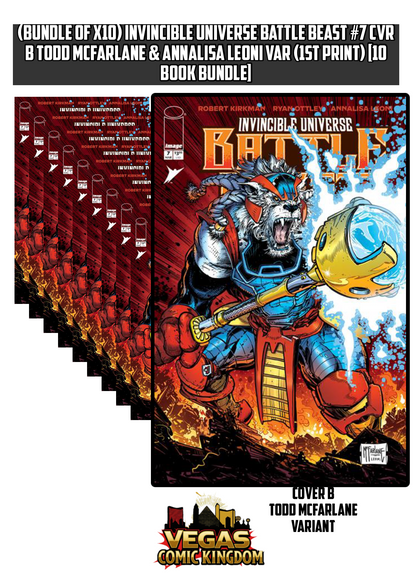 (Bundle of x10) INVINCIBLE UNIVERSE BATTLE BEAST #7 CVR B TODD MCFARLANE & ANNALISA LEONI VAR (1st Print) [10 Book Bundle]