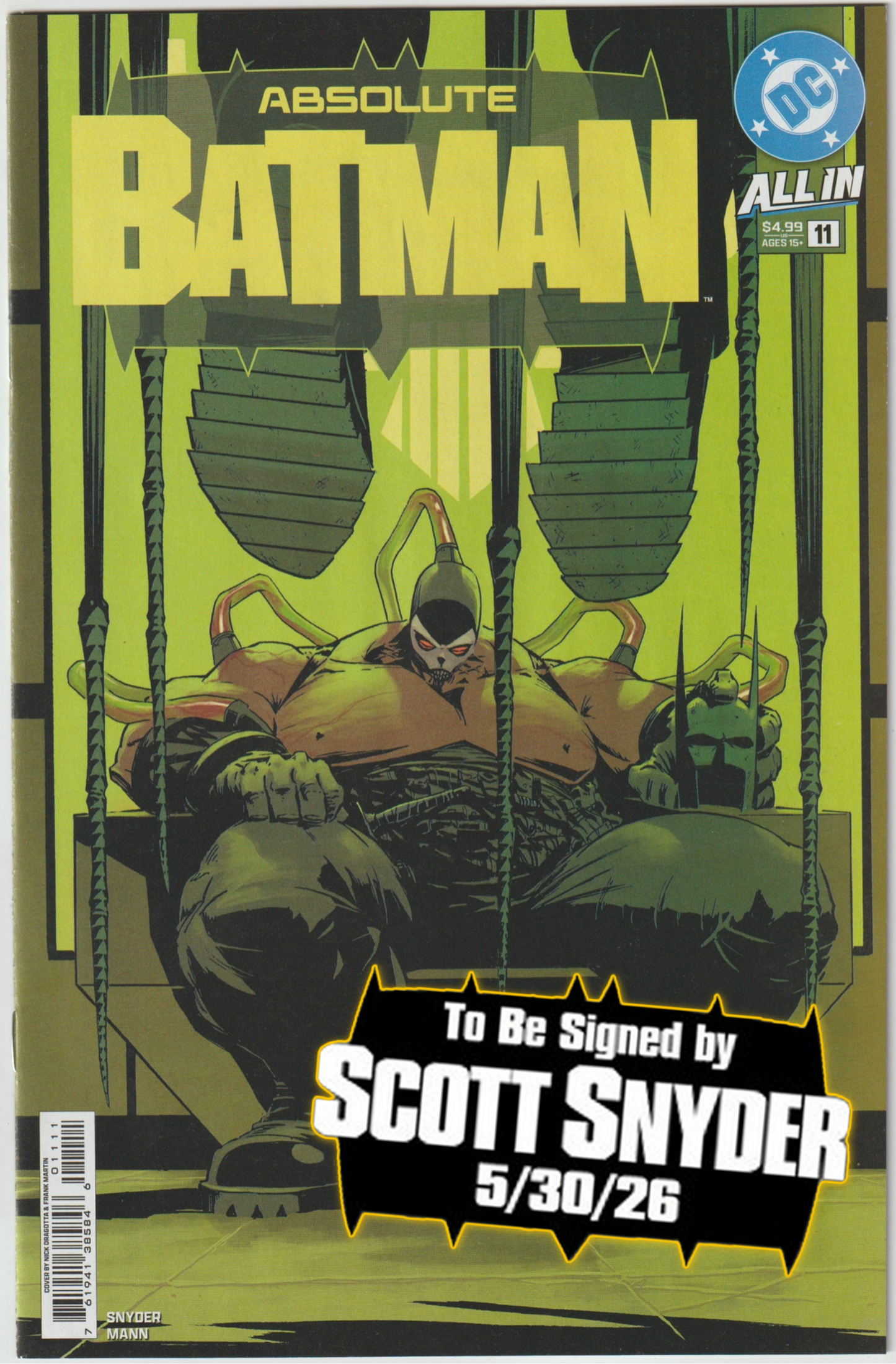 ABSOLUTE BATMAN #11 (1st Print & More) [SIGNED BY SCOTT SNYDER AND CLAY MANN]
