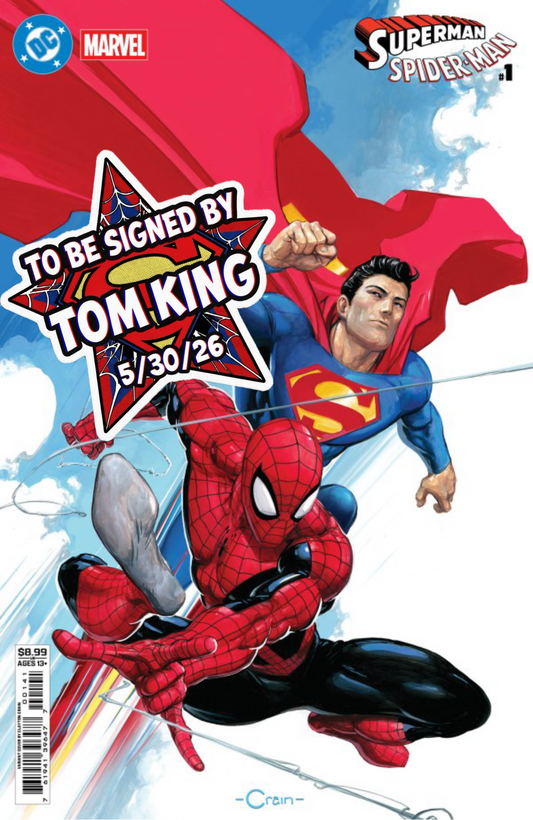 DC/Marvel: Superman/Spider-Man #1 (One-Shot) Card Stock Cover D Clayton Crain [SIGNED BY TOM KING]