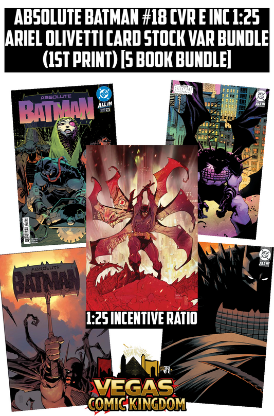 ABSOLUTE BATMAN #18 CVR E INC 1:25 CARMINE DI GIANDOMENICO CARD STOCK VAR Bundle (1st Print) [5 Book Bundle]