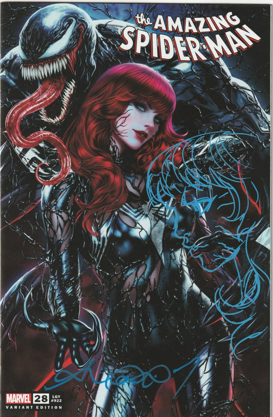 Amazing Spider-Man Vol. 6 #28 – Ariel Diaz 1-of-1 Signed and Remarked Mary Jane and Venom Variant Edition with COA