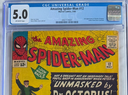 Amazing Spider-Man #12 (CGC 5.0) – Iconic Cover & Key Doctor Octopus Issue